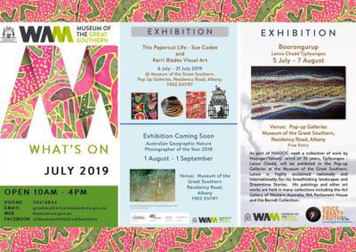Calendar of Events – July 2019 – Museum of the Great Southern